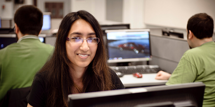 picture of a centennial college international student completing the international student barometer survey